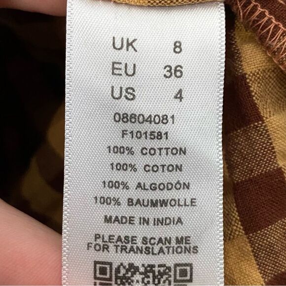 ASOS | Gingham Ruffle Baby Doll Mini Dress Size 4 - Picture 12 of 12